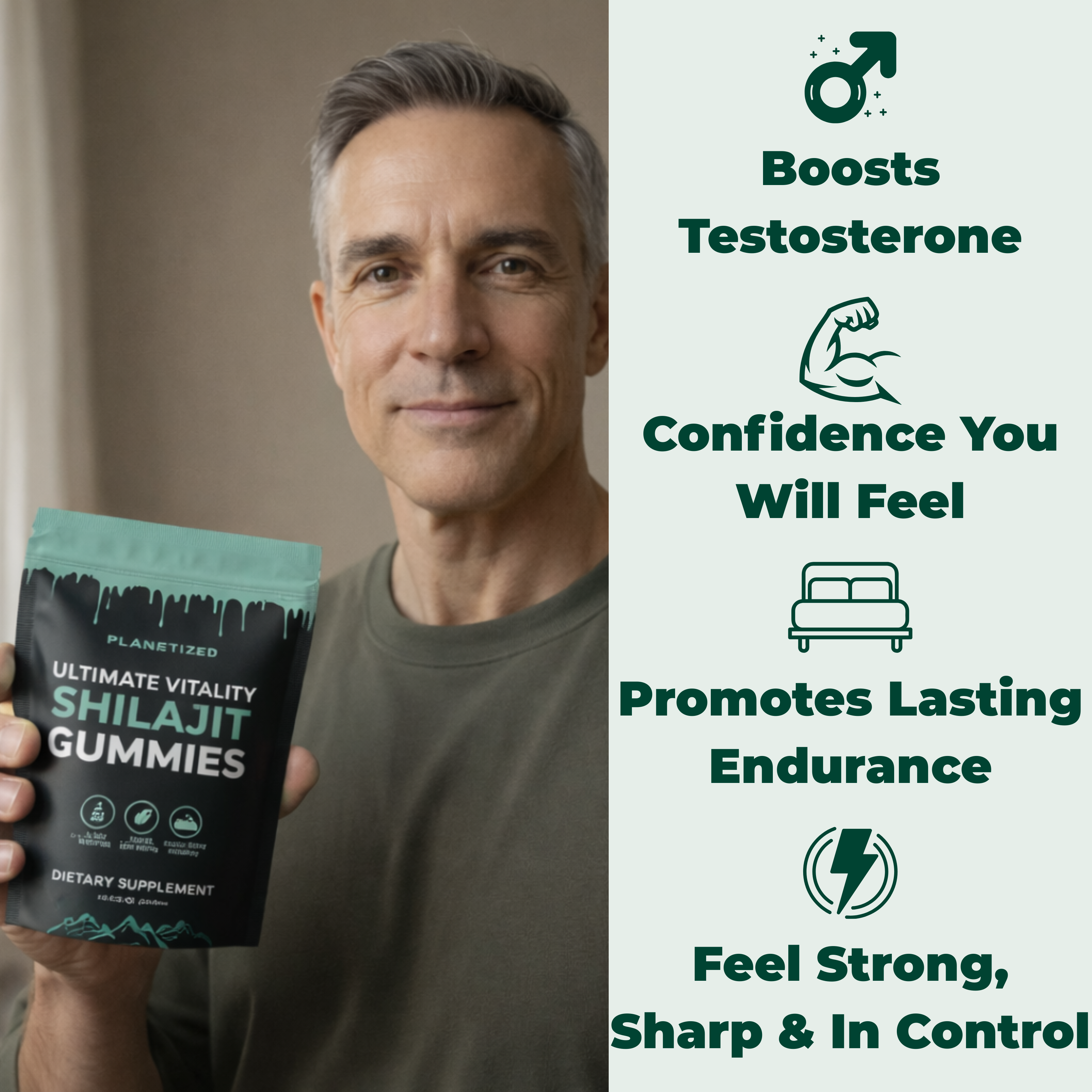 Planetized® 6-in-1 Performance Shilajit Gummies