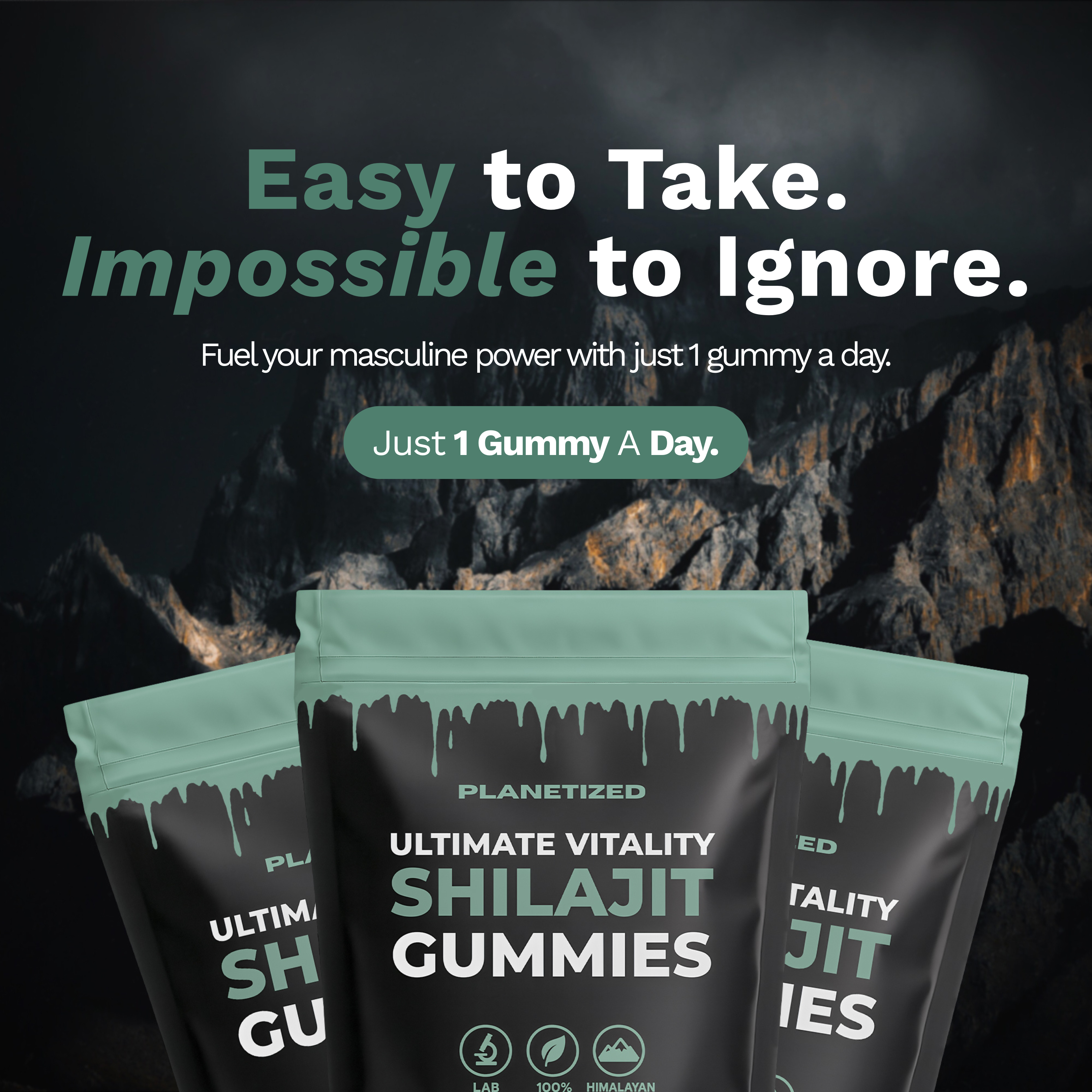 Planetized® 6-in-1 Performance Shilajit Gummies