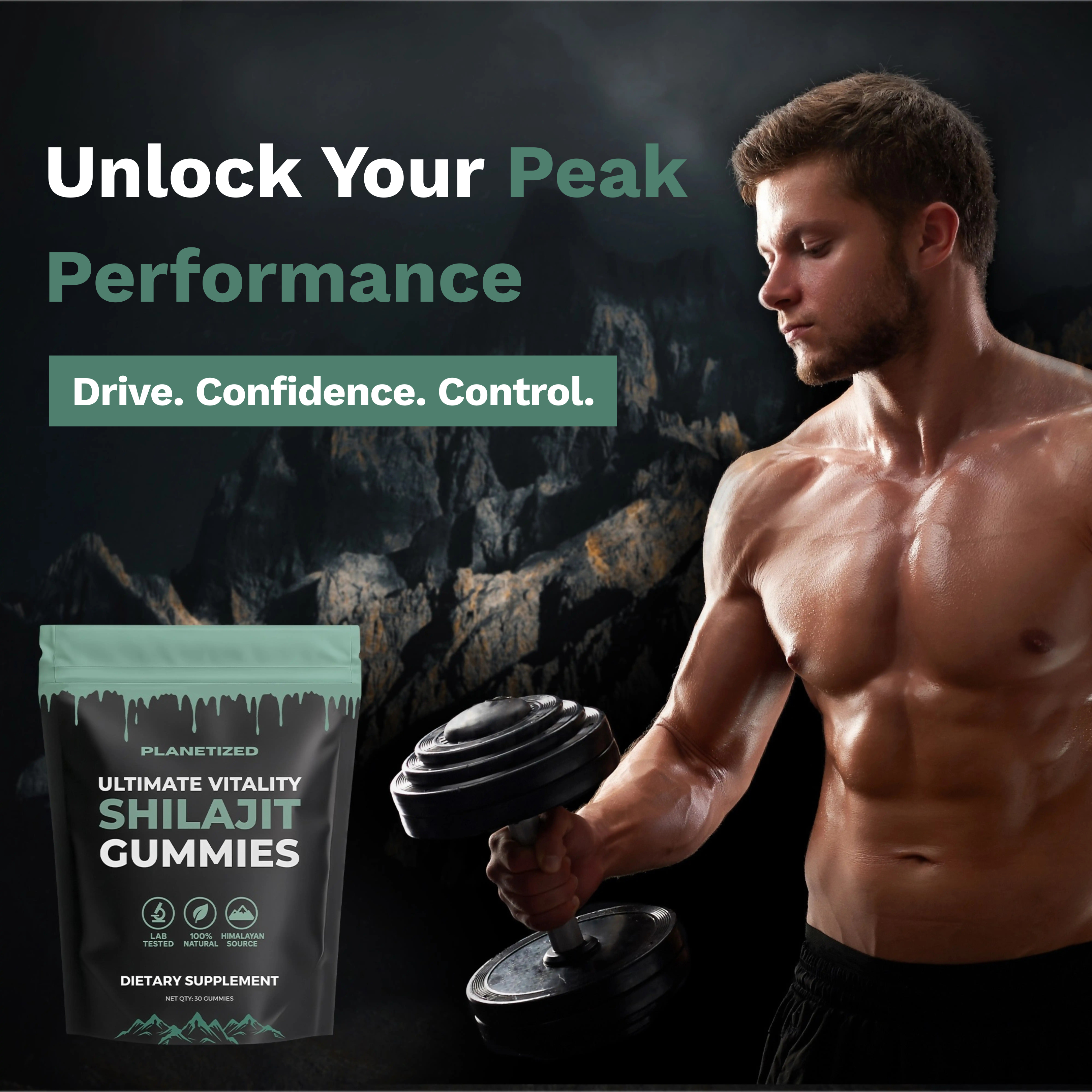 Planetized® 6-in-1 Performance Shilajit Gummies